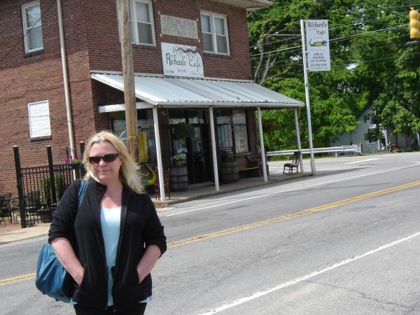 Outside the old funky Richards Cafe